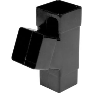 Square Profile 65mm Downpipe 112.5º Branch Black