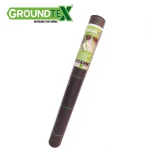 GROUNDTEX Woven Geotextile Weed Barrier & Ground Stabiliser - 1m x 15m